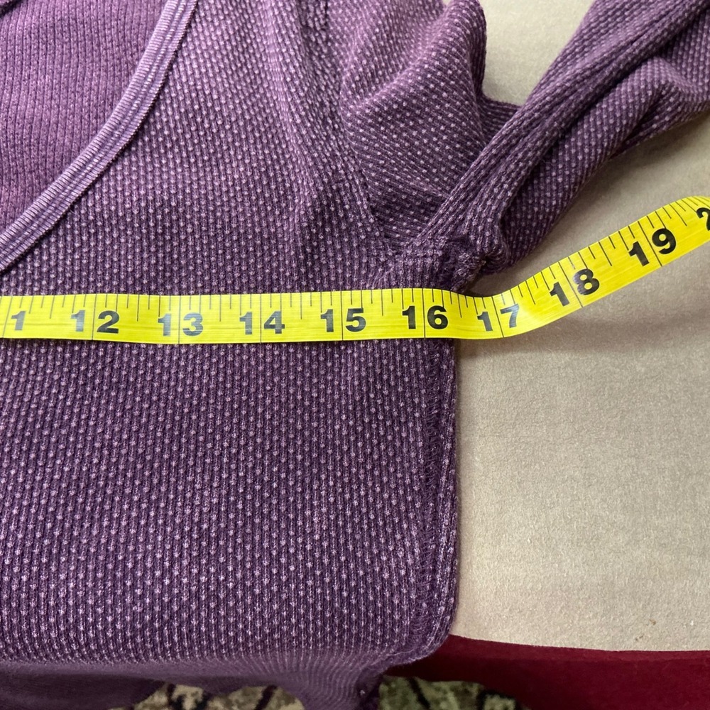 Free People We The Free Layer Cuff Thermal Plum Boho Long Sleeve Top Medium - Picture 10 of 12